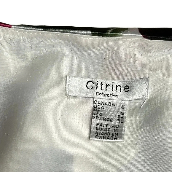 VTG Citrine,women halter dress 6. Made in Canada! Multicolor,ruching,bow,Flare - Picture 9 of 15